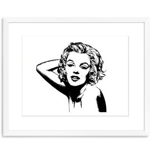 Marilyn Monroe Marilyn Monroe Art Marilyn Monroe Decor Fashion Wall Decor Minimal Art Print Pop Art Modern Art Print Hollywood Bedroom Decor