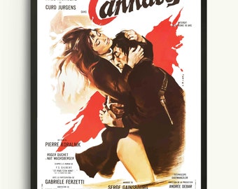 French Film Poster: Serge Gainsbourg and Jane Birkin (Vintage Style)