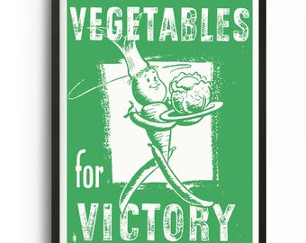 Mid Century Kitchen Wall Art - Vintage Food Illustration Print