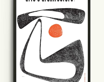 Abstract Wall Art Print: Mid Century Modern - Geometric Design