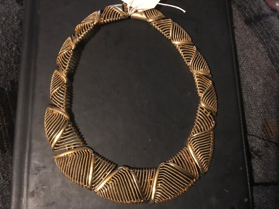 Monet,gold tone vintage necklace - image 1