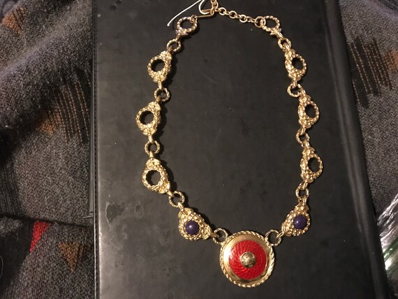 Monet,gold tone vintage necklace - image 4