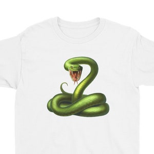 Eine schöne grüne Schlange Gift Jugend Kurzarm T-Shirt