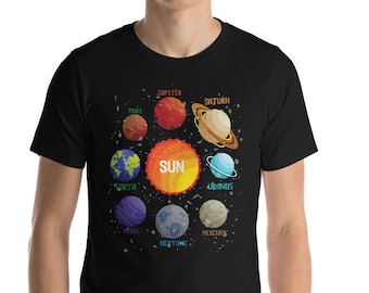 Solar System Planets Gift Short-sleeve Unisex T-shirt