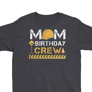 Mom Birthday Crew Construction Birthday Party Youth Short Sleeve T-Shirt