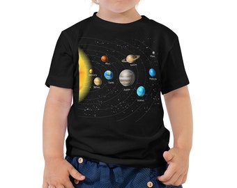 Sonnensystem Planeten Kleinkind Kurzarm-T-Shirt