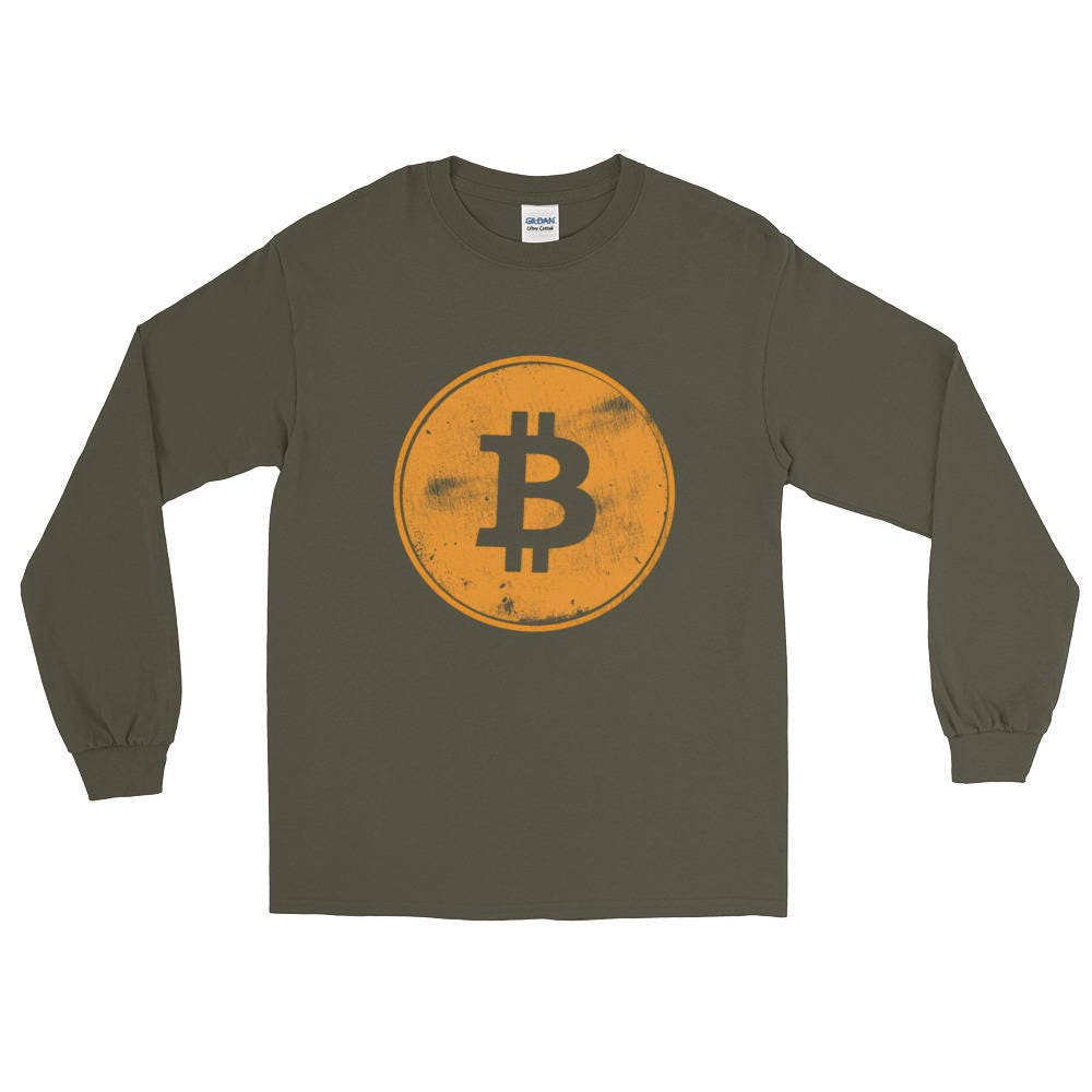 Bitcoin Crypto Currency Bitcoin Symbol Long Sleeve T-shirt | Etsy