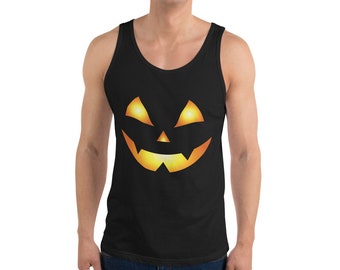 Jack-O-Lantern Face Halloween Costume Unisex Tank Top