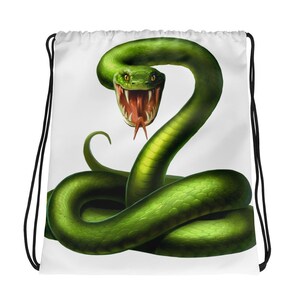 Eine schöne grüne Schlange Gift Beutel
