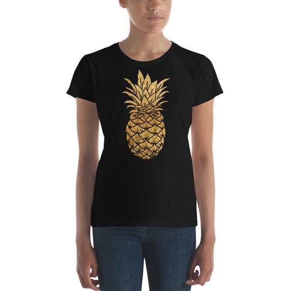 Gold Glitter Pineapple T Shirt Design Gold Glitter Pineapple T Shirt Design