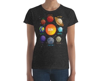 Solar System Planets Gift Women's Short Sleeve T-shirt