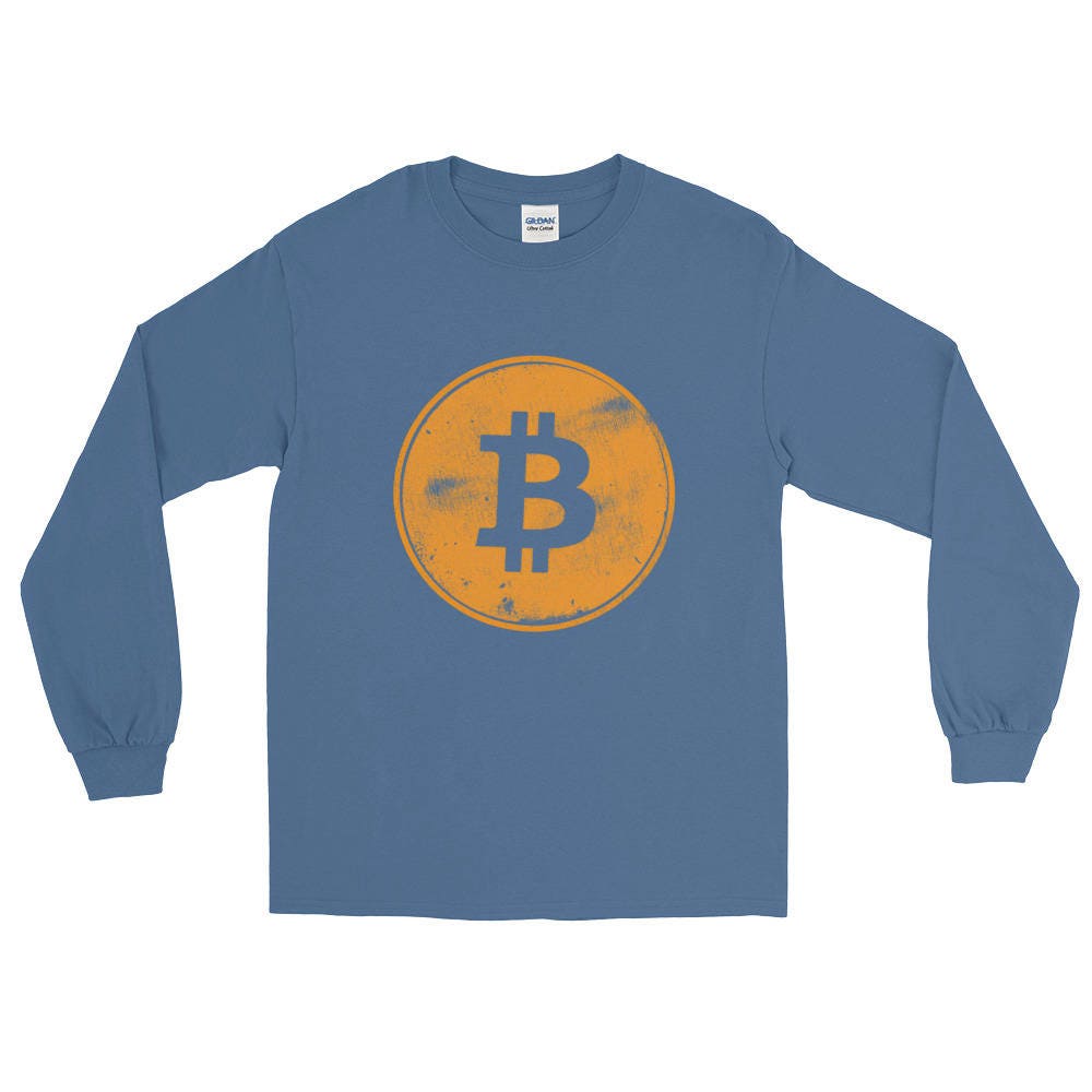 Bitcoin Crypto Currency Bitcoin Symbol Long Sleeve T-shirt | Etsy