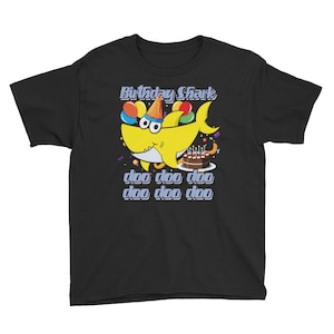 Birthday Shark Gift Youth Short Sleeve T-Shirt