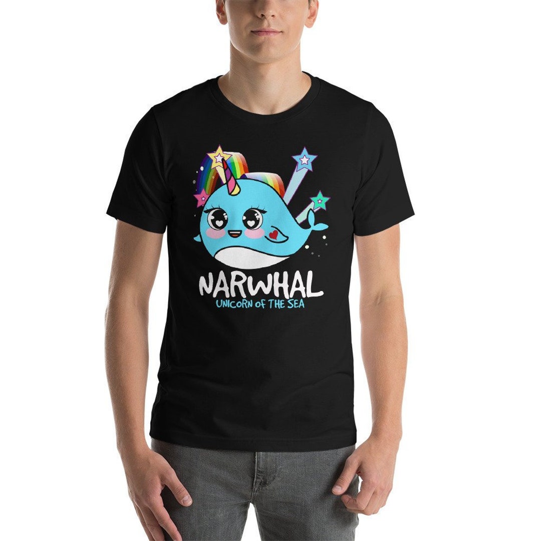 MAROON5 FRIENDLY UNICORN Tシャツ　Mサイズ Narwhal Unicorn of the Sea Gift Short-sleeve Unisex T-shirt - Etsy