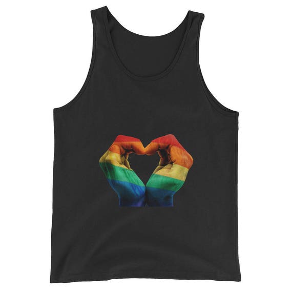 LGBT Pride Rainbow Flag Heart Love Tank Top LGBT Pride Rainbow Flag Heart Love Tank Top