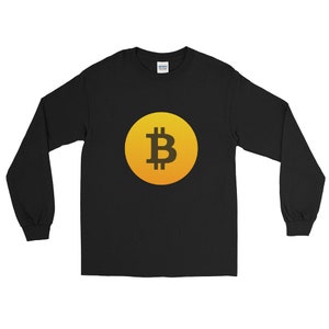 Bitcoin Crypto Valuta Bitcoin Symbool Lange Mouw T-shirt