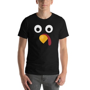 Happy Thanksgiving Turkey Face Funny Gift Short-Sleeve Unisex T-Shirt