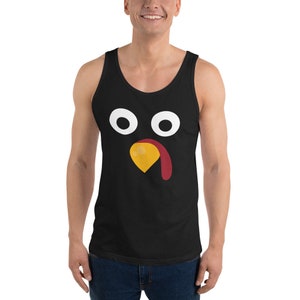Happy Thanksgiving Turkey Face Funny Gift Unisex Tank Top