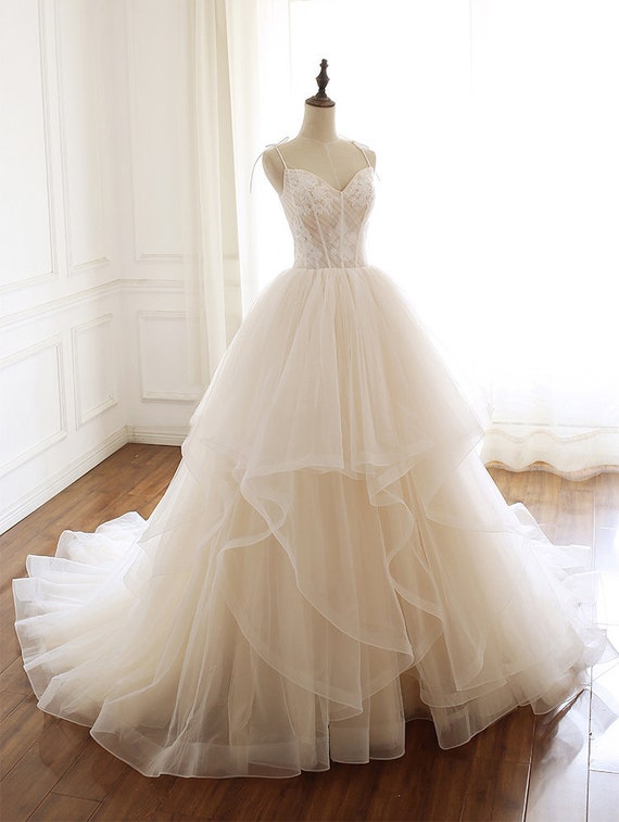 Joyce Elegant A Line Sweetheart Wedding Gown Etsy