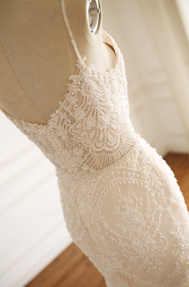 Elle Elegant Lace Wedding Dress. - Etsy