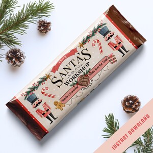 Christmas Nutcracker Chocolate Bar Wrapper Template (digital download)