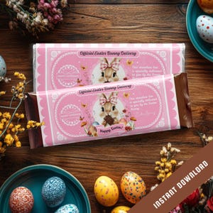 Official Easter Bunny Delivery Chocolate Bar Wrapper Templates | Candy Bar Printable | Wrappers Hershey 1.55 oz | Instant Download