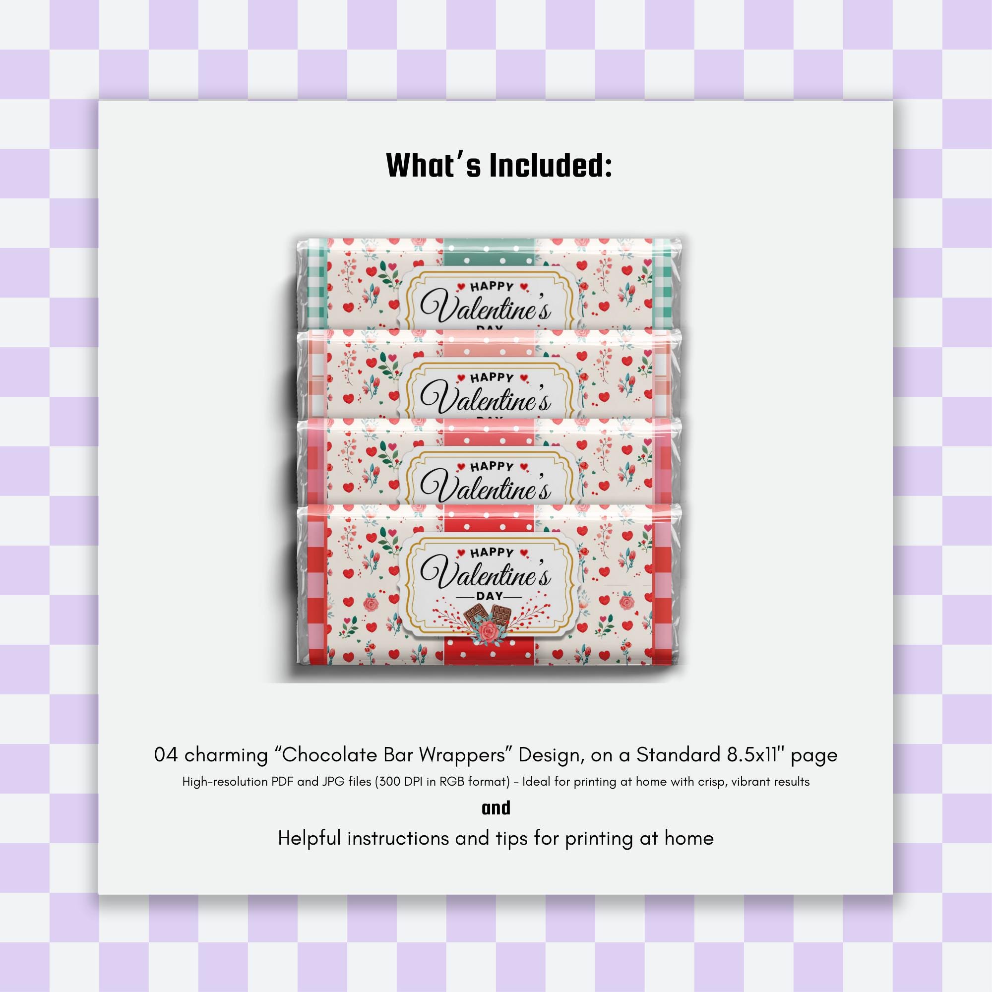 Valentine’s Day Chocolate Bar Wrapper Templates Candy Bar Printable