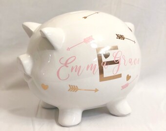Personalized Piggy Bank, Kids Piggy Bank, Baby Shower Gift, Baby Shower Gifts, Piggy Bank, Personalized, Baby Shower, Baby Boy, Baby Girl