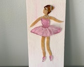 Seaglass ballerina wood wall art