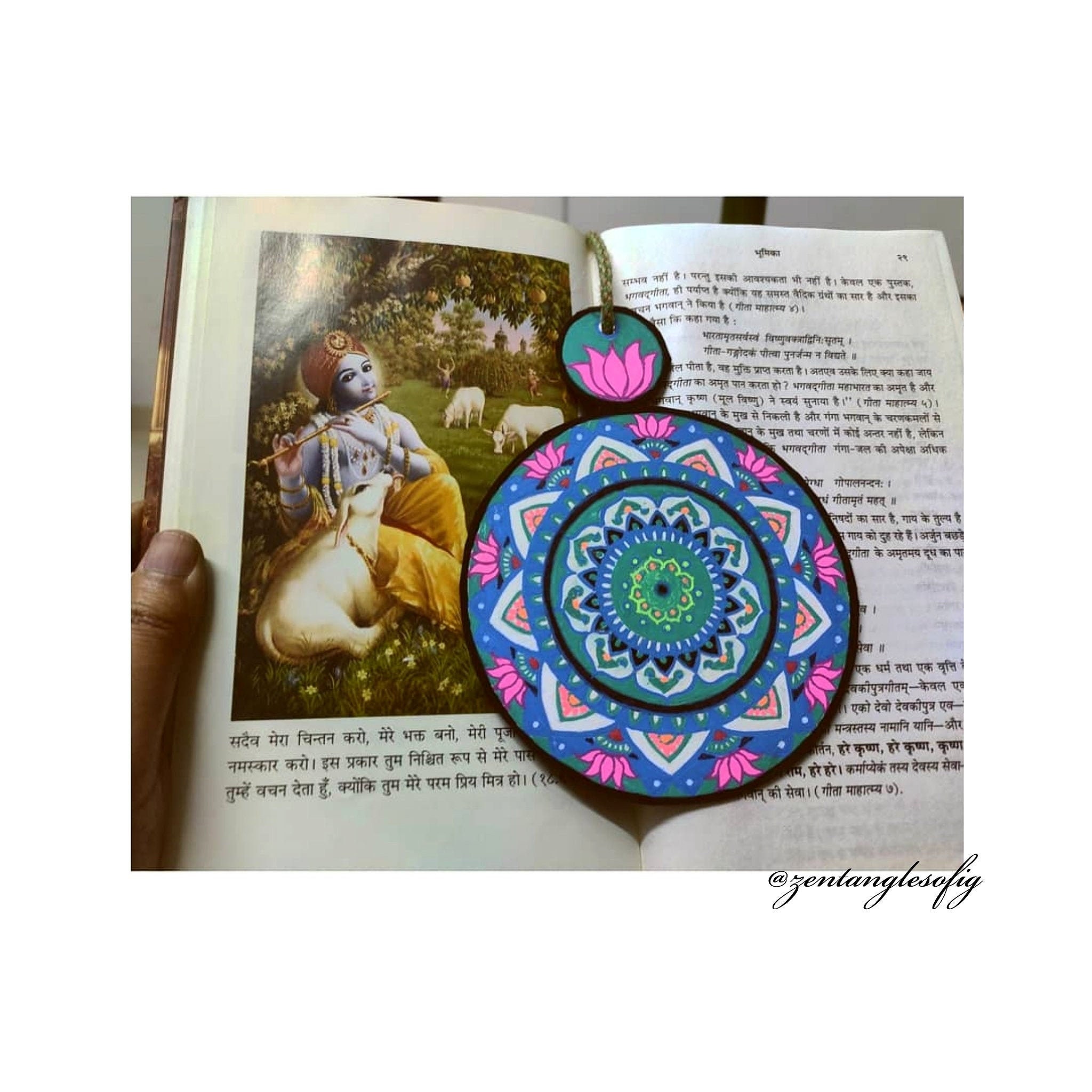 mandala bookmark etsy