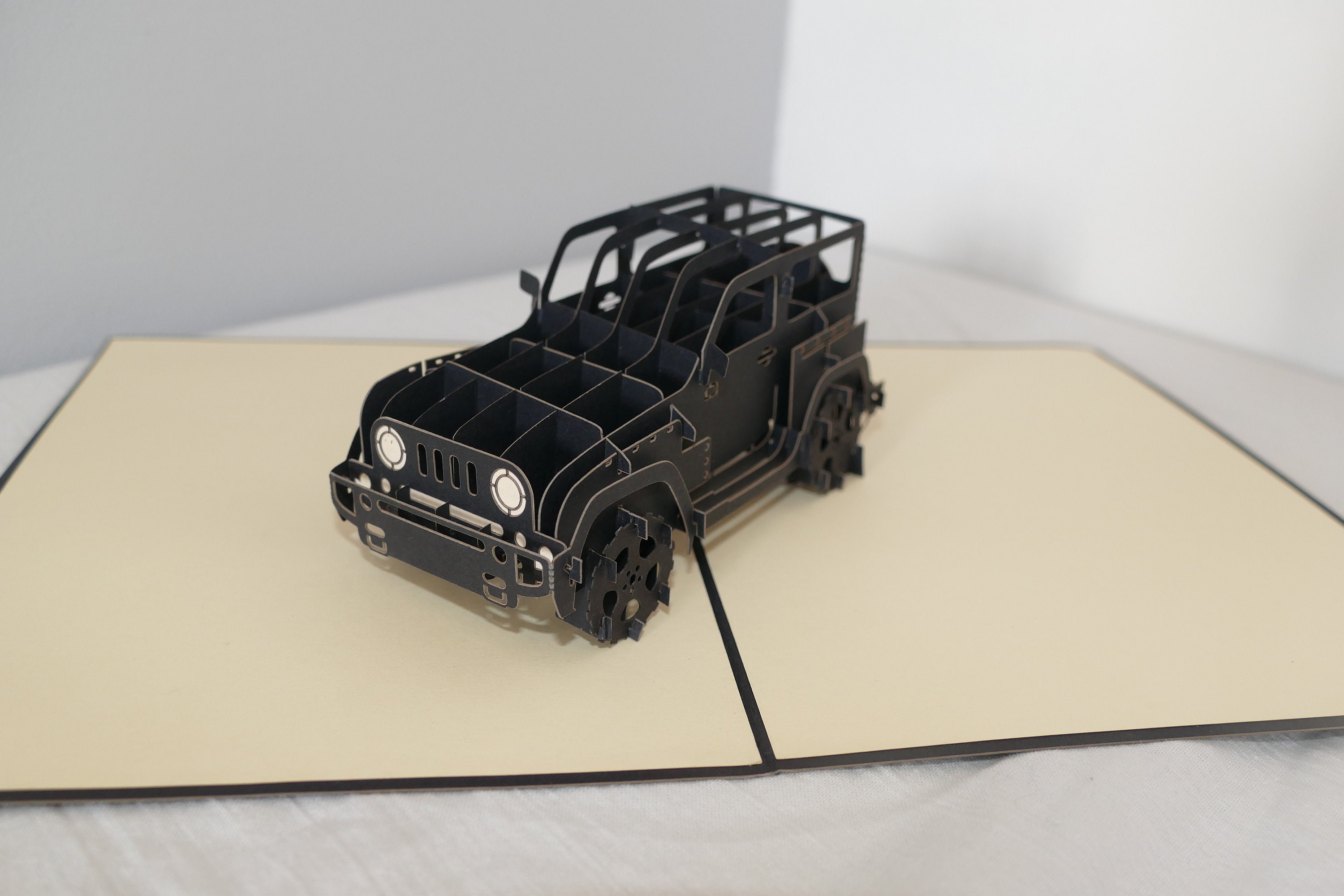 3D  Up Jeep Car Grußkarten Weihnachten Geburtstag Valentinstag Einladung Z YE