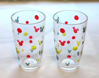 Vintage Disney Mickey Mouse Tumblers, Rare Retro Collectible Set