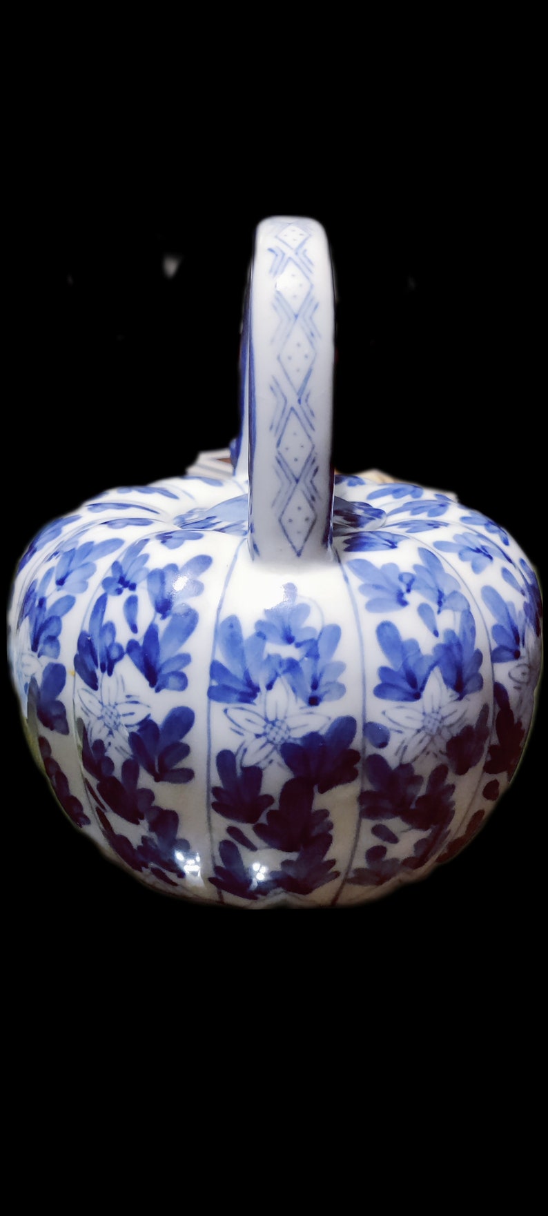 Porcelain Hand Painted Chinese Teapot Blue and White Etsy