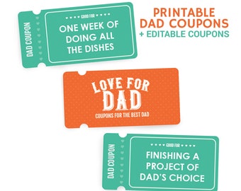 Printable Dad Coupons - Father's Day Coupon Book