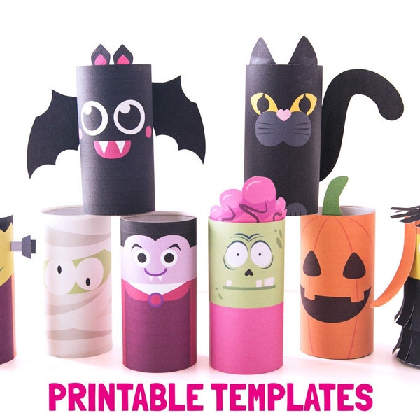 Halloween Toilet Paper Roll Crafts Templates