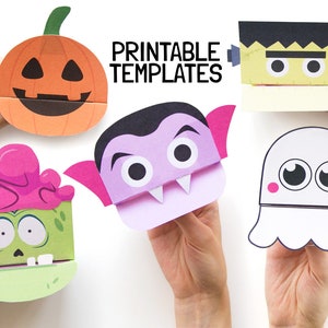 Halloween Puppets Printable Templates - Etsy