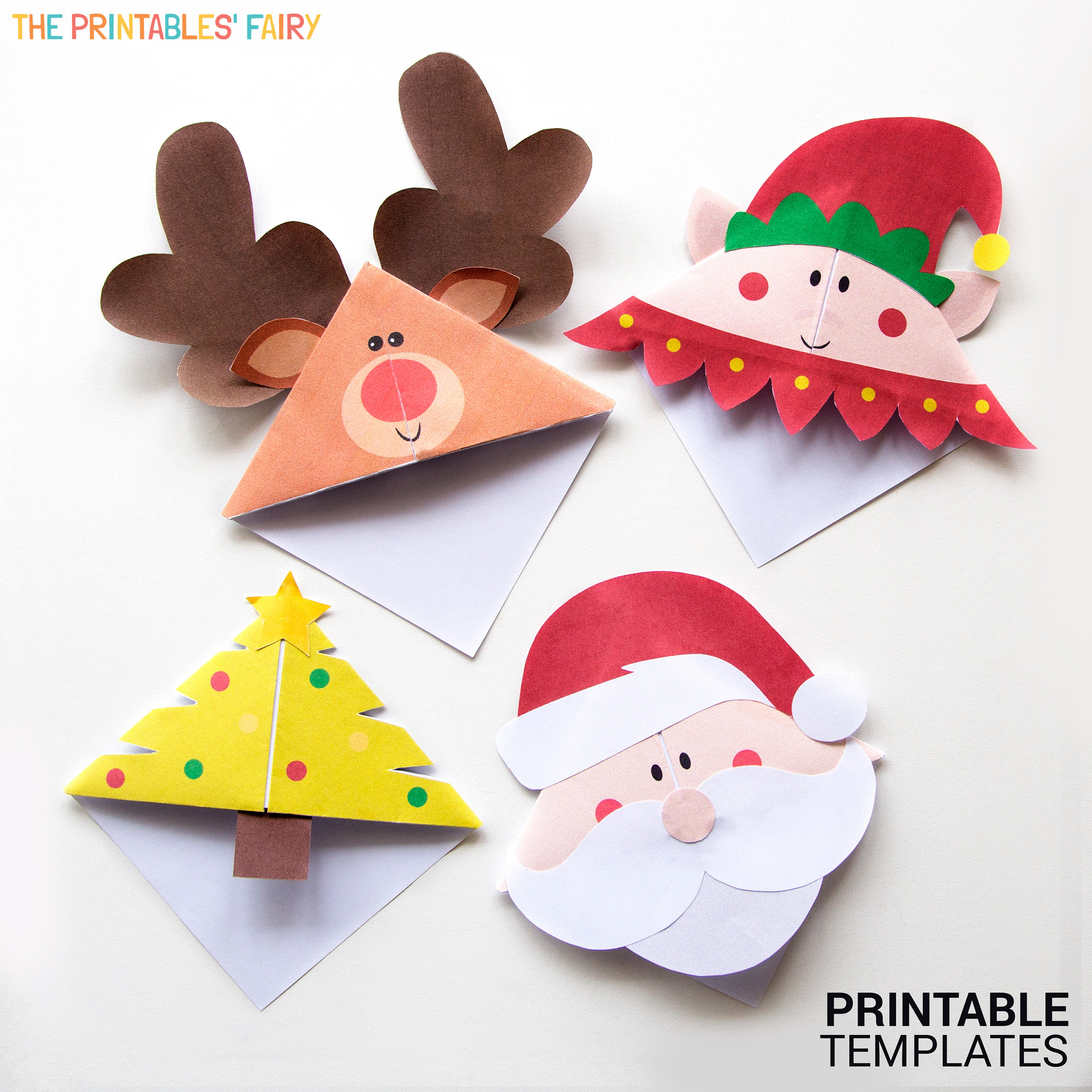 christmas printable bookmark templates etsy