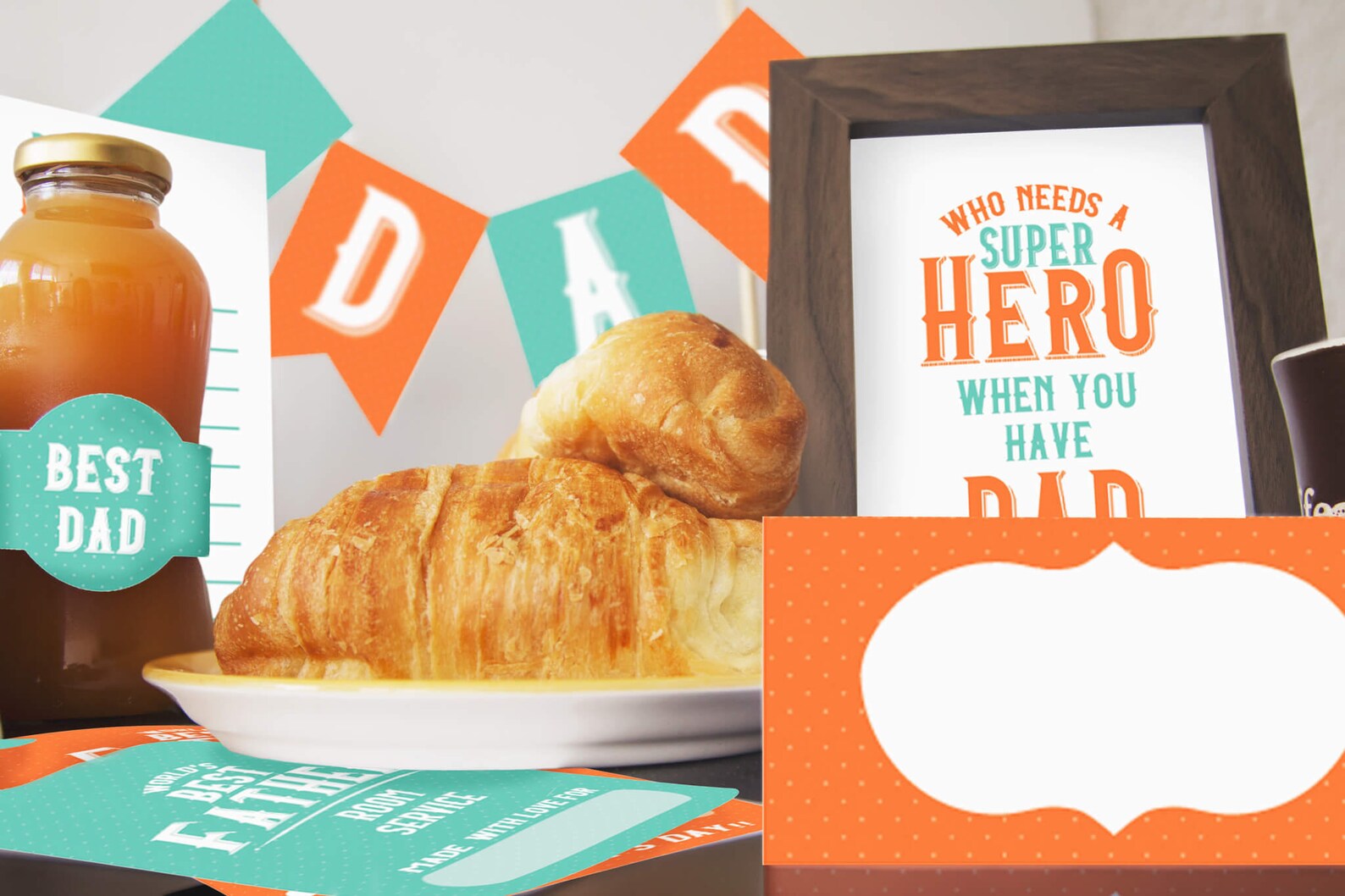 Father's Day Printable Breakfast Kit. Cute Gift From Kids - Etsy