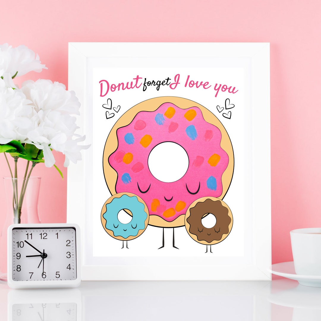 Father's Day Printable Finger Paint Art - Donut Printable Activity for ...