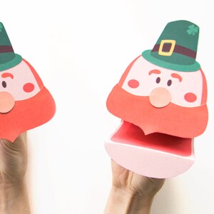 Leprechaun Puppet Printable Template - Etsy