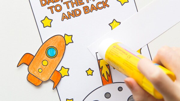 Father's Day Rocket Card Printable Template - Etsy