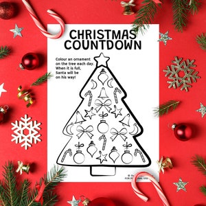 Christmas Tree Printable Countdown Calendar for Kids