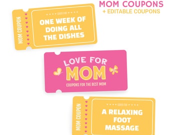 Printable Mom Coupons - Mother's Day Coupon Book