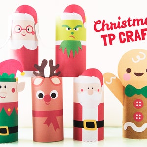 Printable Christmas Toilet Paper Roll Craft Templates