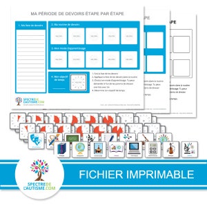 Tableau/Routine Ma période de devoirs étape par étape image 1