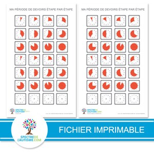 Tableau/Routine Ma période de devoirs étape par étape image 6