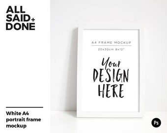 A4 Single White Portrait Frame Mockup Free Mockups Psd Mockups Free Download Templates