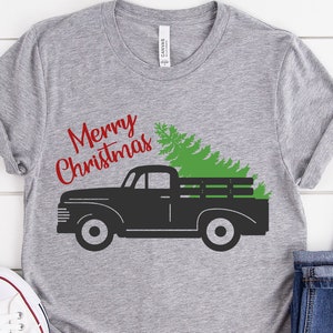 Feliz Natal svg, caminhão antigo svg, caminhão svg, natal svg, arquivos svg para cricut, svg, design svg, arquivo svg, arquivo de corte svg