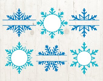 Download Split Snowflake Svg Etsy
