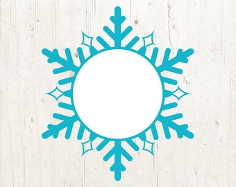 Download Snowflake monogram svg | Etsy